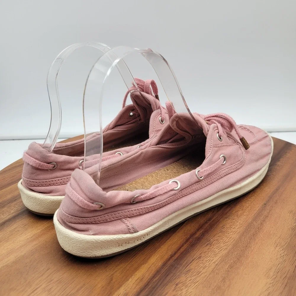 Sperry  Boat Shoes Womens Size 8.5 Pink Drift Hale Canvas Low Top‎ Flat